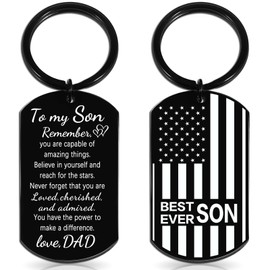 Gifts For Adult Sons From Father To My Son Gift From Dad Graduation Gifts For Sons From Dad Birthday Fathers Day Valentines Day To My Son Keychain From Father With Inspirational Quotes