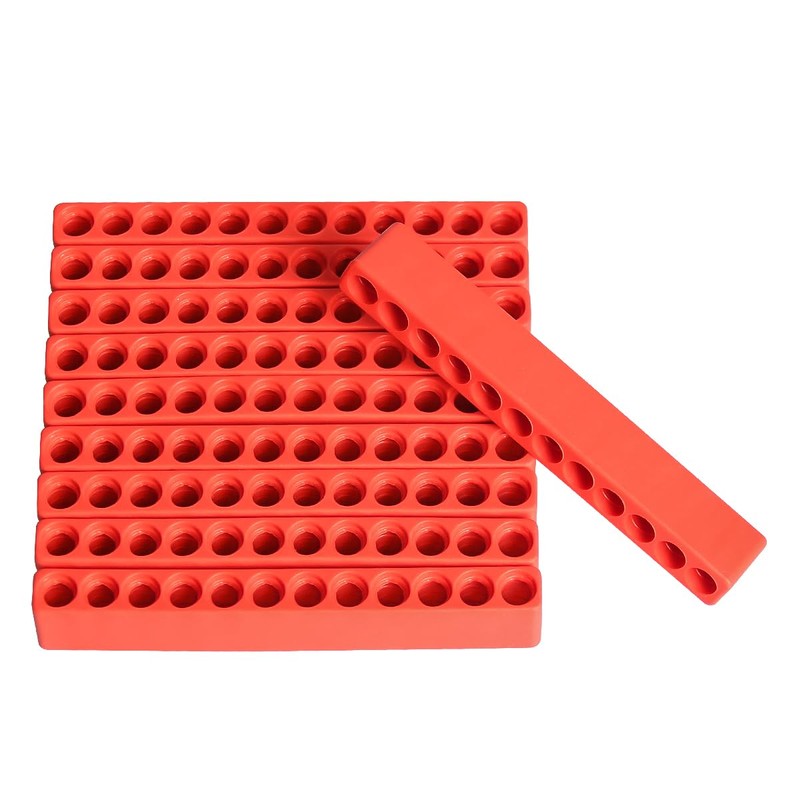 Toolcool 10 Pcs 12 Holes Hex Bit Holder Organizer Screwdriver