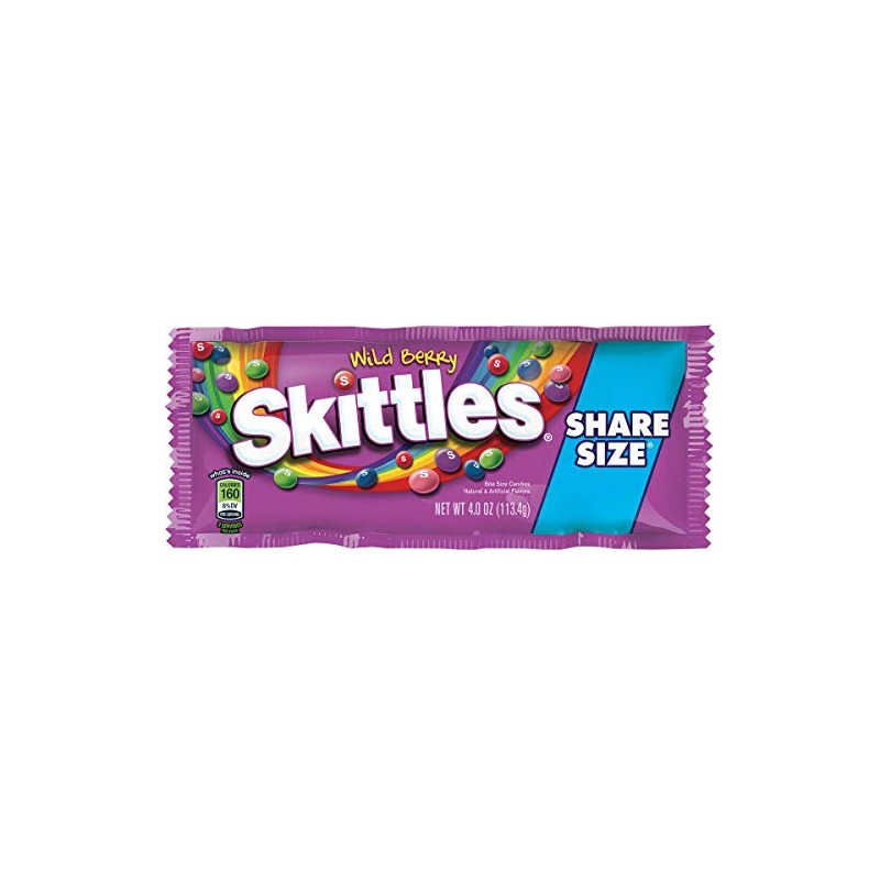 SKITTLES Wild Berry Chewy Candy, Share Size, 4 oz Bag