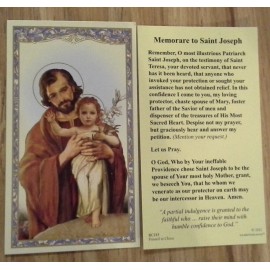 Saint Joseph with Jesus Holy Card with Prayer Set of 2