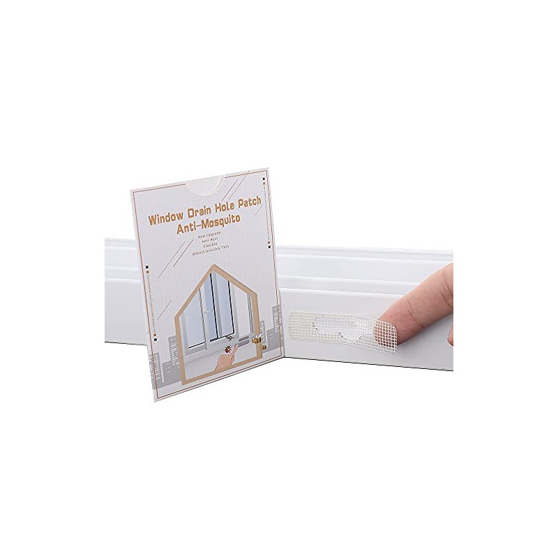 50PCS Window Weep Hole Screen Patch Strong Sticky Waterproof Sun-Resistant