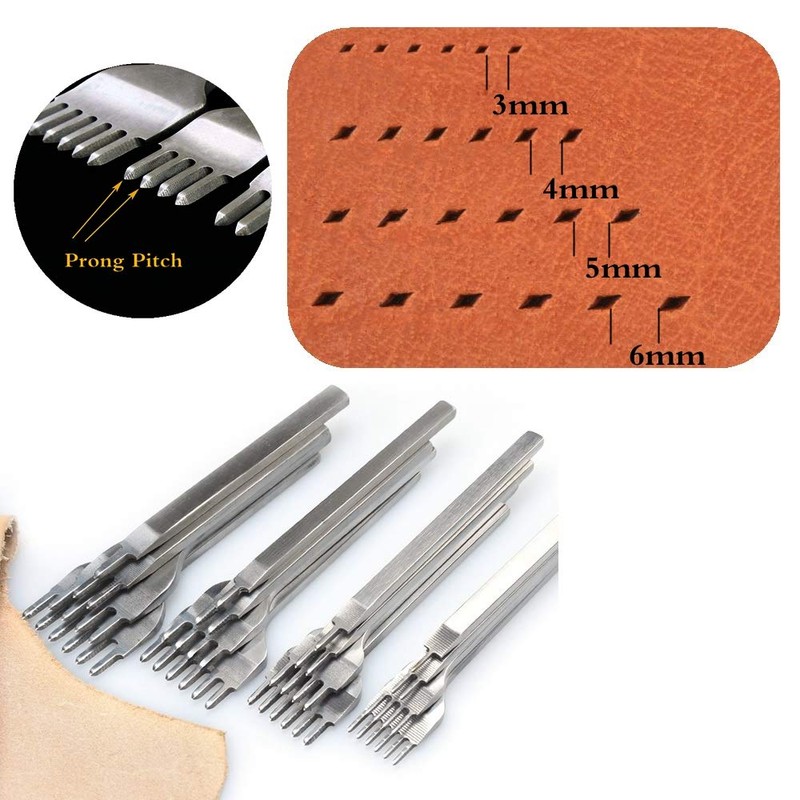 Aiskaer White Steel 6mm 1/2/4/6 Prong DIY Diamond Lacing Stitching