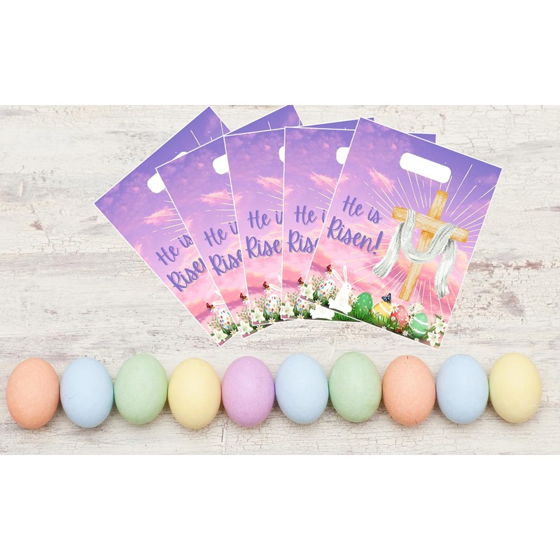 Onmlkkd 30 Pack He is Risen Bags for Kids Large