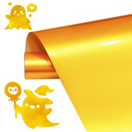 Gold Plotter Film Textile, 30.5 x 183 cm Heat Transfer Vinyl Transfer Film Plotter Flex Film for T-Shirts, Textiles Flex Film Plotter Textile for Cricut and Silhouette Cameo