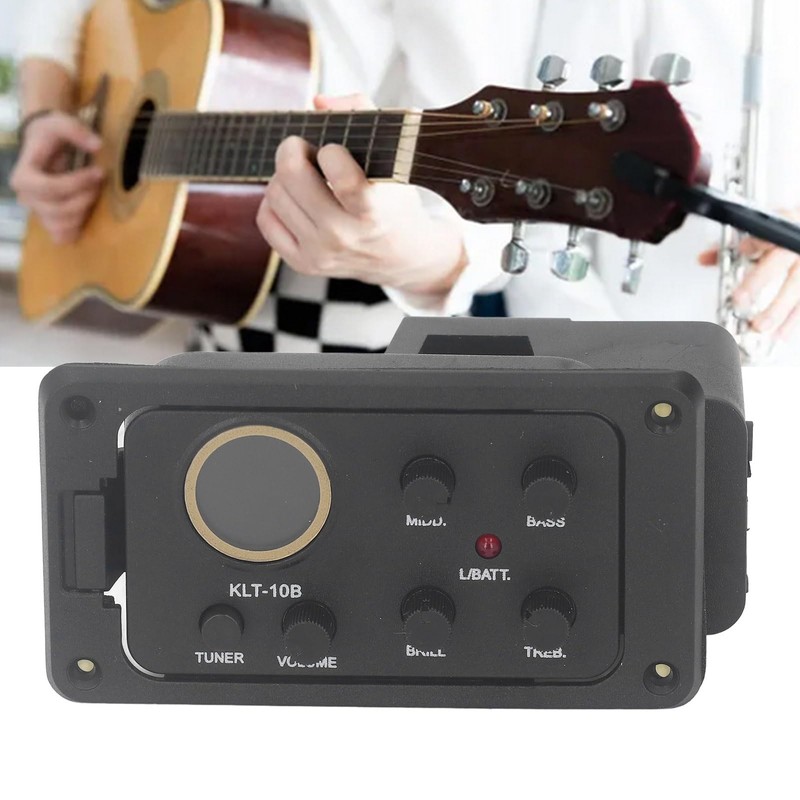 Acoustic Guitar Pickup EQ LCD Tuner 4 Band EQ Preamp