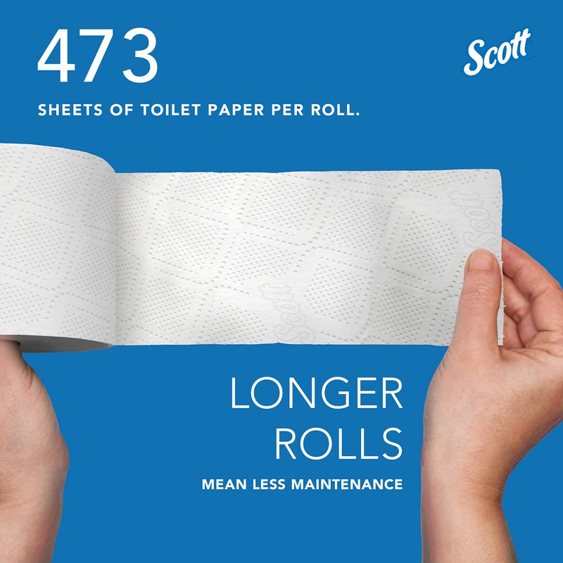 Scott Professional 100% Recycled Fiber Standard Roll Bulk Toilet Paper