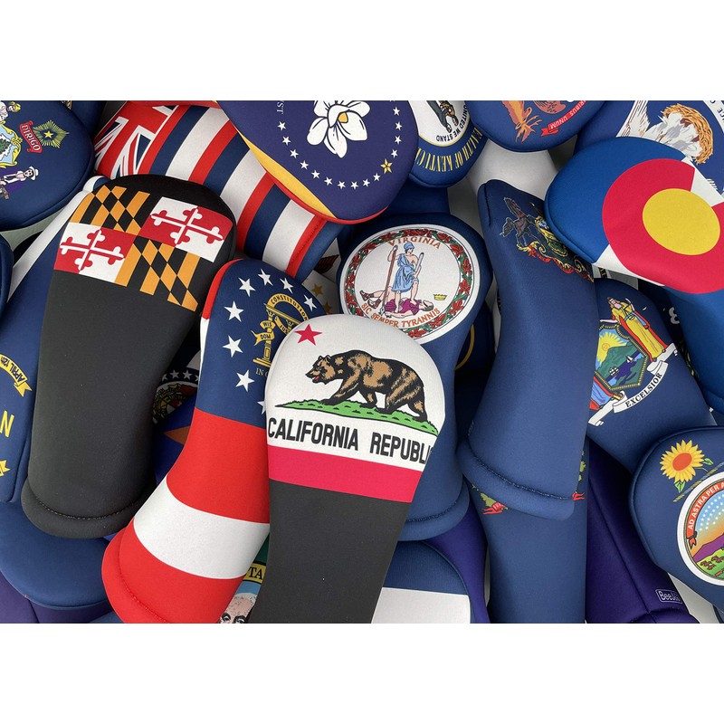 Hawaii State Flag Driver 460cc Club Headcover Handmade by BeeJos