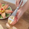 Fruit Vegetable Carving Knife Stainless Steel Triangular Shape Channel Knife