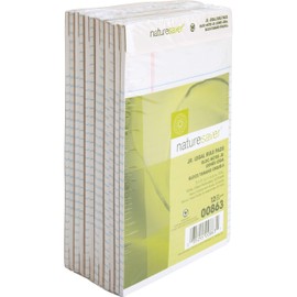 Nature Saver Recycled Pad, Legal Ruled, 5 x 8 Inches, 50 Sheets, White (NAT00863)