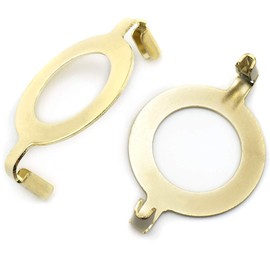 E26 Phenolic Socket Lamp Harp Saddle Base, OZXNO 2 PCS Lampshade Holder Non-slip UNO Collar Ring Adapter for E26 Threaded Base, 1-7/16" (36 mm) Gold