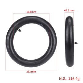 YBang 80/65-6 10x2.5 Inner Tube Replacement 10 inch 255 * 80 for Kugoo M4 pro for Speedual Zero 10X Tire Tire with Elbow Valve Thickened Widened (2 PCS)