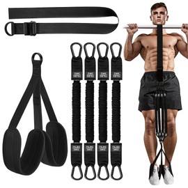SGEBD Pull Up Assist Pull Up Training Tube 3 Adjustable Stretch Band Pull Up Assist Resistance for Men Women Strength Training Physical Modification Pull Up Bar (Black, 300lbs)