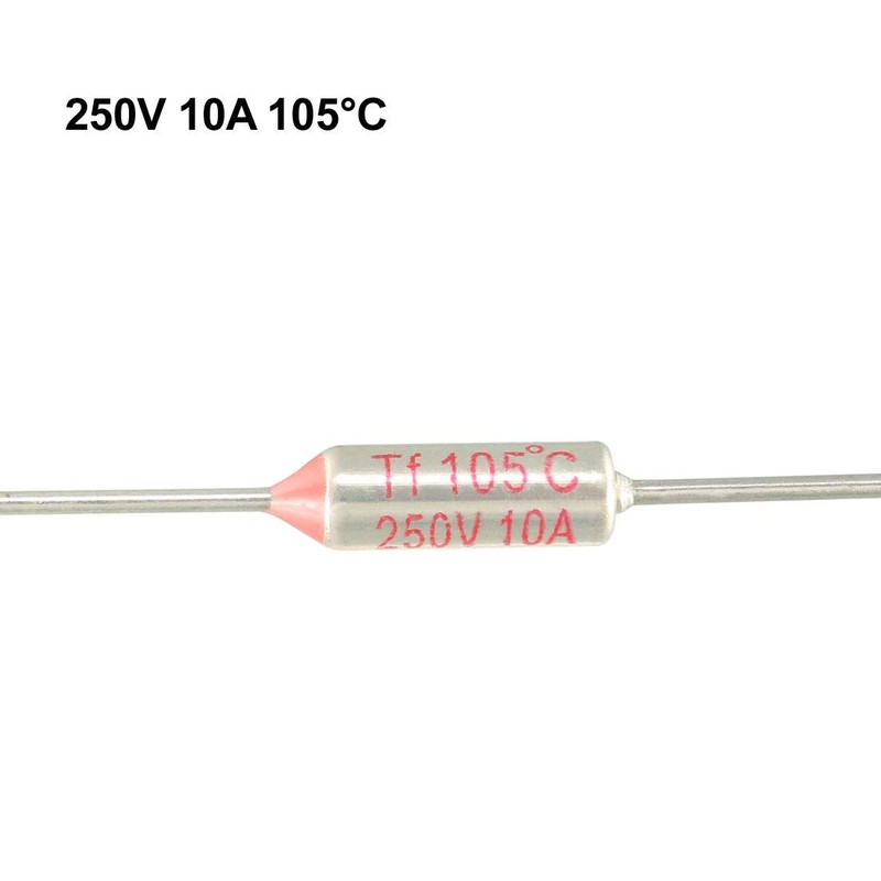 uxcell 250V 10A 105 Celsius Circuit Cut-off Temperature Thermal Fuse