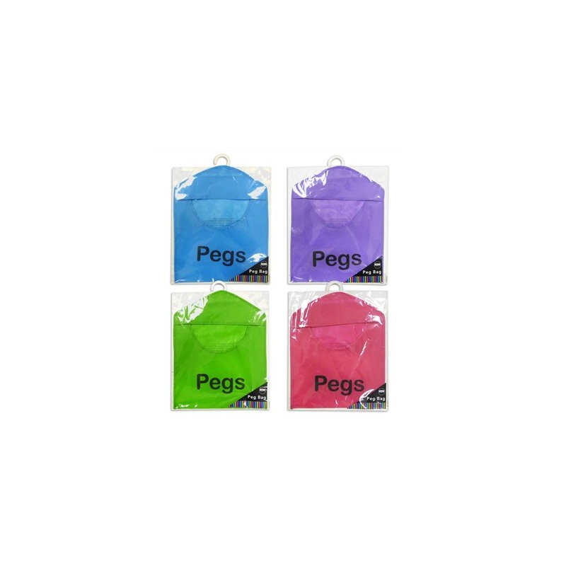 "Brights" Pegs Bag for Hanging Washing & Clothes 34 x