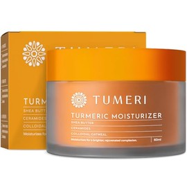 TUMERI Crema hidratante facial de crcuma y crema corporal 2.0 fl oz - Crema facial nutritiva e hidratante para piel seca - Infundida con curcumina de 