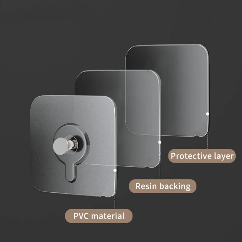 Ganchos Adhesivos Fuertes De Pared Para Colgar Fotos, Cuadro Plateado