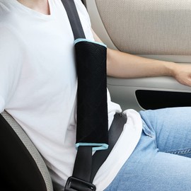 Astro 607-13 Seat Belt Pad Black Moisture Wicking Seat Belt Cushion, Reducing Tightness, Mesh Fabric