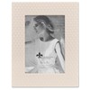 Lawrence Frames Vegan Leather Picture Frame, Weave Design, 5x7, Cream