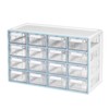 Blue Ginkgo Medium 16-Drawer Cabinet – Stackable Clear Organizer for