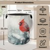Red Cardinal Foldable Laundry Hamper - Waterproof Fabric Storage Basket
