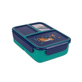Décor Go Triple Split Design Bento Lunchbox, Assorted, 1.4 Litre Capacity