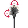 Goobay 31913 High Speed HDMI Cable with Ethernet, Gold-plated, Black,