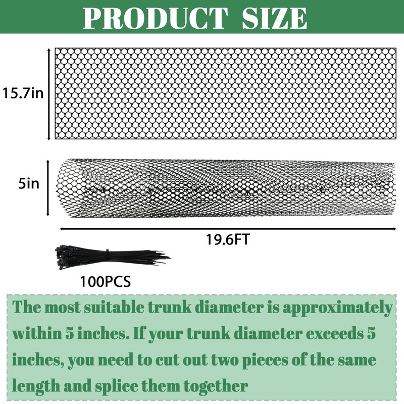 COZYDIG 20FT Mesh Tree Trunk Protector Guard,Tree Wraps to Protect
