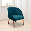 Shiningirl 2 Pack Soft Velvet Armchair Wingback Round Curved Back