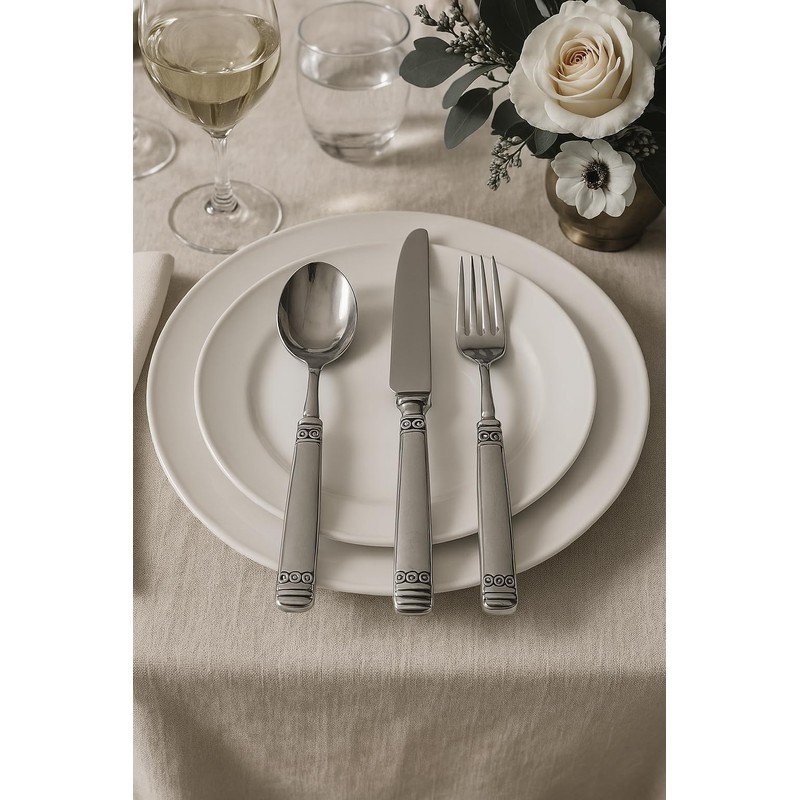Cavagnini Handmade 18/10 Steel and Pewter Cutlery Set of 3