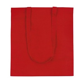 eBuyGB Shoulder Bag Natural Tote Ideal for Printing, Cotton, Red, Pack of 10