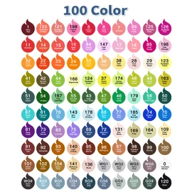 alchilalart 100-Colors Alcohol Based Markers, Alcohol Markers Set, Dual Tip Alcohol Sketching Drawing Markers Animation for Adults Kids