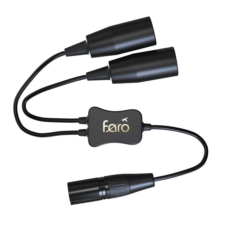 GA (Dual Plug) to Airbus XLR Pilot Headset Adapter