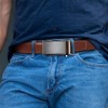 DOOPAI Men's Automatic Leather Belt with Ratchet for Business Suit,