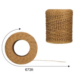 Floral Wire Vine Wire Bind Wire Rustic Wire Wrapping Wire for Flower Bouquets (Light Brown, 673 Feet)