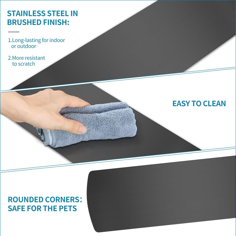 Sanbege 2 Pcs Door Scratch Protection Plate 4" x 16",