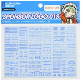 Sponsor Logo Decal 01S, Indigo Blue (Pack of 1)