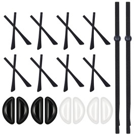 LIUQOBN 14 Pairs Glasses Arm Covers, Glasses Grips Behind Ears Stop from Sliding,Eyeglass Replacement Parts (Black)