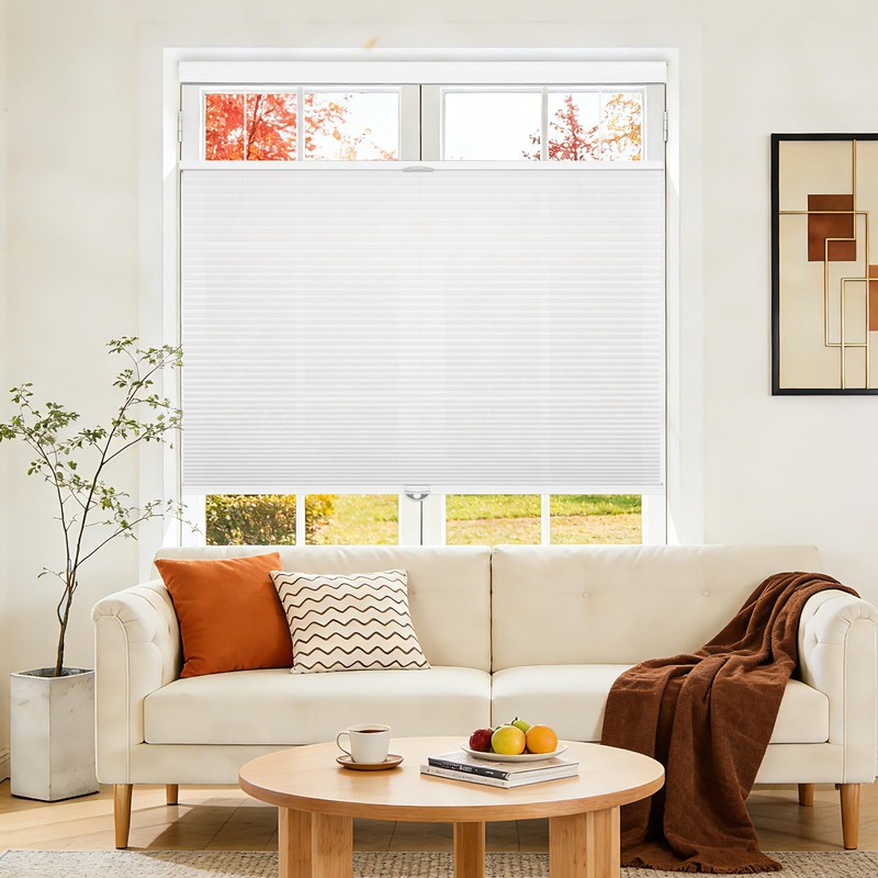 Top Down Bottom Up Cellular Shades Cordless White 34Wx36H