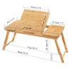 Laptop Desk Nnewvante Bamboo Laptop Table Adjustable Lap Tray Bed