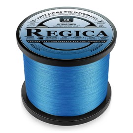 Regica Braided Fishing Line - Abrasion Resistant, Zero Stretch, Ultra-Thin Diameter, Super Strong - 4 Strand 8 Strand, 6lb-100lb, 150/300/500 Yards for Saltwater or Freshwater, Colored Braid Line