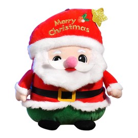 POPOYU Christmas Cuddly Toy Santa Claus, 9 inches/23 cm Santa Claus Soft Fur Plush, Plush Toy Christmas Plush Doll Decoration Stuffed Toy Plush Figures Toy for Children Girls Boys