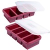 Souper Cubes 1 Cup Silicone Freezer Tray with Lids, Perfect