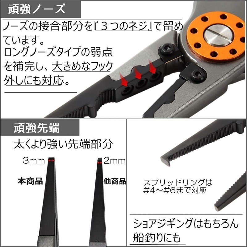 Contyu Fishing Pliers Fish Grip Set Fishing Pliers Grips (Black/Black,