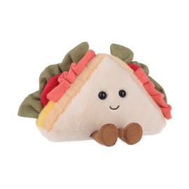 Apricot Lamb Sandwich Food Food Plush Toys for Children, Soft Cute Cuddly Toy for Baby Girls and Boys, Fluffy Sandwich, Multicoloured, 11 cm