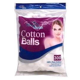 Nice Clean 100% Pure Cotton Balls 300 Pack
