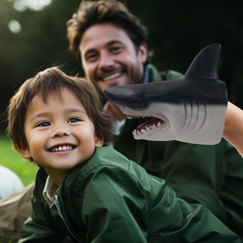 Andux Animal Hand Puppet Realistic Soft Rubber Interactive Role Play