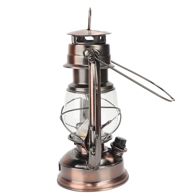 Vintage Camping Lantern 24h Battery Life USB Charging Detachable Lampshade