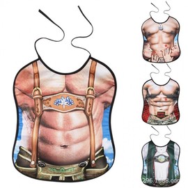 a190 Novelty Bikini Cover-up Adult Bib - Creative Prank Prop for Parties & Gatherings Free Size/Black Lace 10ea