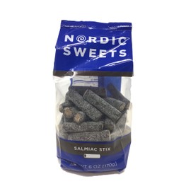 Nordic Sweets Salmiac Licorice Salty Stix Sticks Heksehyl 5oz