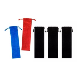 Veraly Set 5 Bolsa Terciopelo Guardar Popotes Cucharas Colores Full